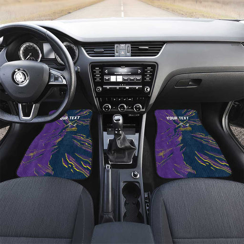 Personalized Melbourne Storm Car Mats Dynamic Lightning Mascot Rugby Australia