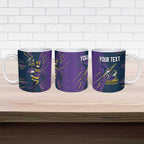 Personalized Melbourne Storm Ceramic Mug Dynamic Lightning Mascot Rugby Australia
