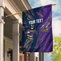 Personalized Melbourne Storm Garden Flag Dynamic Lightning Mascot Rugby Australia