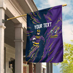 Personalized Melbourne Storm Garden Flag Dynamic Lightning Mascot Rugby Australia