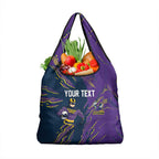 Personalized Melbourne Storm Grocery Bag Dynamic Lightning Mascot Rugby Australia
