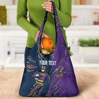 Personalized Melbourne Storm Grocery Bag Dynamic Lightning Mascot Rugby Australia
