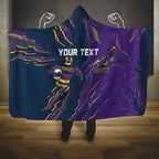 Personalized Melbourne Storm Hooded Blanket Dynamic Lightning Mascot Rugby Australia