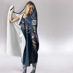 Personalized Melbourne Storm Hooded Blanket Dynamic Lightning Mascot Rugby Australia