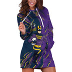 Personalized Melbourne Storm Hoodie Dress Dynamic Lightning Mascot Rugby Australia