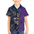 Personalized Melbourne Storm Kid Hawaiian Shirt Dynamic Lightning Mascot Rugby Australia