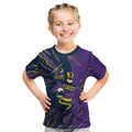 Personalized Melbourne Storm Kid T Shirt Dynamic Lightning Mascot Rugby Australia