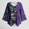 Personalized Melbourne Storm Kimono Sleeve Blouse Dynamic Lightning Mascot Rugby Australia