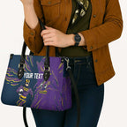 Personalized Melbourne Storm Leather Bag Dynamic Lightning Mascot Rugby Australia