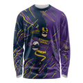 Personalized Melbourne Storm Long Sleeve Shirt Dynamic Lightning Mascot Rugby Australia