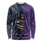 Personalized Melbourne Storm Long Sleeve Shirt Dynamic Lightning Mascot Rugby Australia
