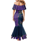 Personalized Melbourne Storm Mermaid Dress Dynamic Lightning Mascot Rugby Australia
