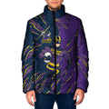 Personalized Melbourne Storm Padded Jacket Dynamic Lightning Mascot Rugby Australia