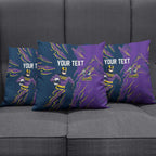 Personalized Melbourne Storm Pillow Cover Dynamic Lightning Mascot Rugby Australia