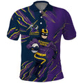 Personalized Melbourne Storm Polo Shirt Dynamic Lightning Mascot Rugby Australia