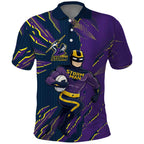 Personalized Melbourne Storm Polo Shirt Dynamic Lightning Mascot Rugby Australia
