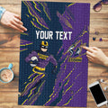 Personalized Melbourne Storm Puzzle Dynamic Lightning Mascot Rugby Australia