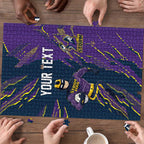 Personalized Melbourne Storm Puzzle Dynamic Lightning Mascot Rugby Australia