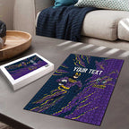 Personalized Melbourne Storm Puzzle Dynamic Lightning Mascot Rugby Australia