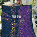Personalized Melbourne Storm Quilt Dynamic Lightning Mascot Rugby Australia