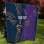 Personalized Melbourne Storm Quilt Dynamic Lightning Mascot Rugby Australia