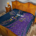 Personalized Melbourne Storm Quilt Dynamic Lightning Mascot Rugby Australia