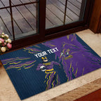 Personalized Melbourne Storm Rubber Doormat Dynamic Lightning Mascot Rugby Australia