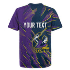 Personalized Melbourne Storm Rugby Jersey Dynamic Lightning Mascot Rugby Australia