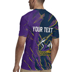 Personalized Melbourne Storm Rugby Jersey Dynamic Lightning Mascot Rugby Australia