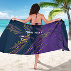 Personalized Melbourne Storm Sarong Dynamic Lightning Mascot Rugby Australia