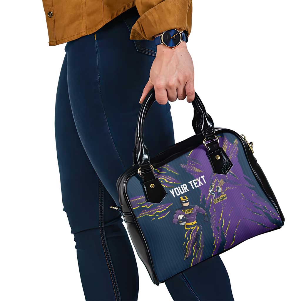 Personalized Melbourne Storm Shoulder Handbag Dynamic Lightning Mascot Rugby Australia