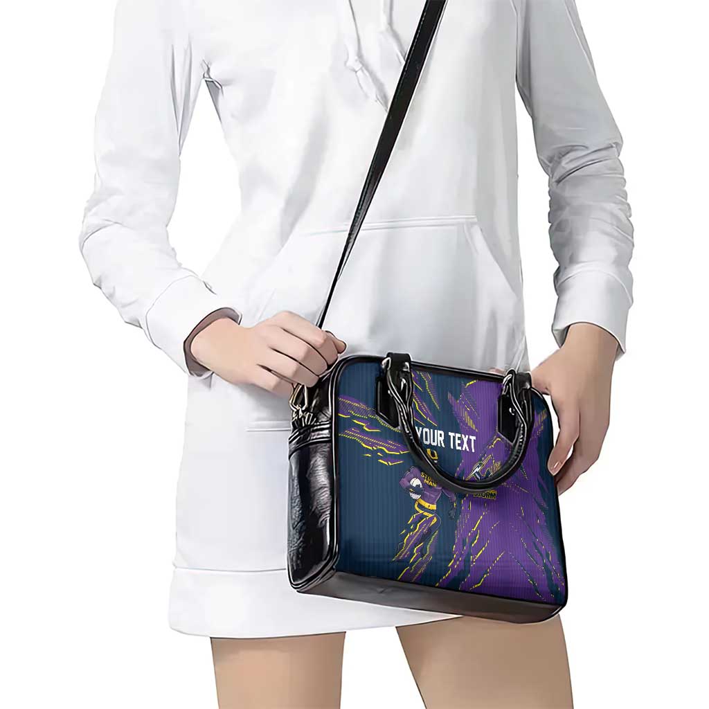 Personalized Melbourne Storm Shoulder Handbag Dynamic Lightning Mascot Rugby Australia