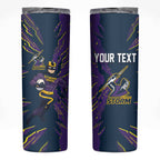Personalized Melbourne Storm Skinny Tumbler Dynamic Lightning Mascot Rugby Australia