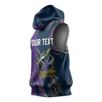 Personalized Melbourne Storm Sleeveless Hoodie Dynamic Lightning Mascot Rugby Australia