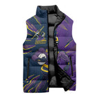 Personalized Melbourne Storm Sleeveless Puffer Jacket Dynamic Lightning Mascot Rugby Australia