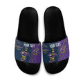 Personalized Melbourne Storm Slide Sandals Dynamic Lightning Mascot Rugby Australia