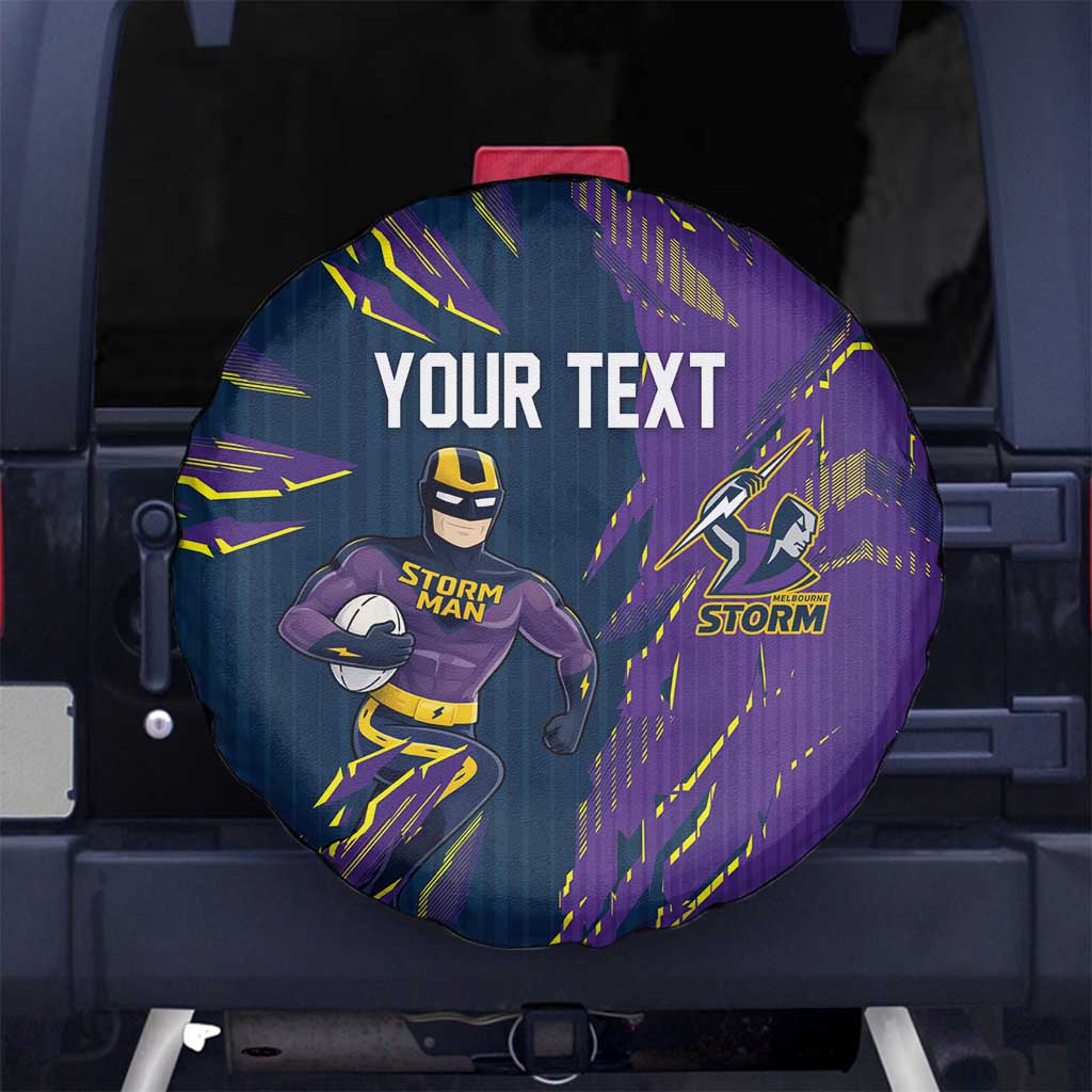 Personalized Melbourne Storm Spare Tire Cover Dynamic Lightning Mascot Rugby Australia