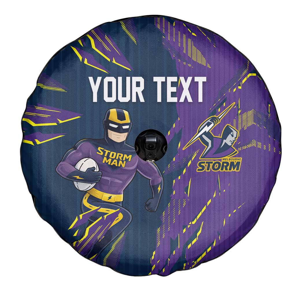 Personalized Melbourne Storm Spare Tire Cover Dynamic Lightning Mascot Rugby Australia