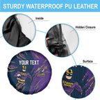 Personalized Melbourne Storm Spare Tire Cover Dynamic Lightning Mascot Rugby Australia