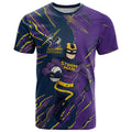 Personalized Melbourne Storm T Shirt Dynamic Lightning Mascot Rugby Australia