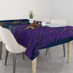 Personalized Melbourne Storm Tablecloth Dynamic Lightning Mascot Rugby Australia