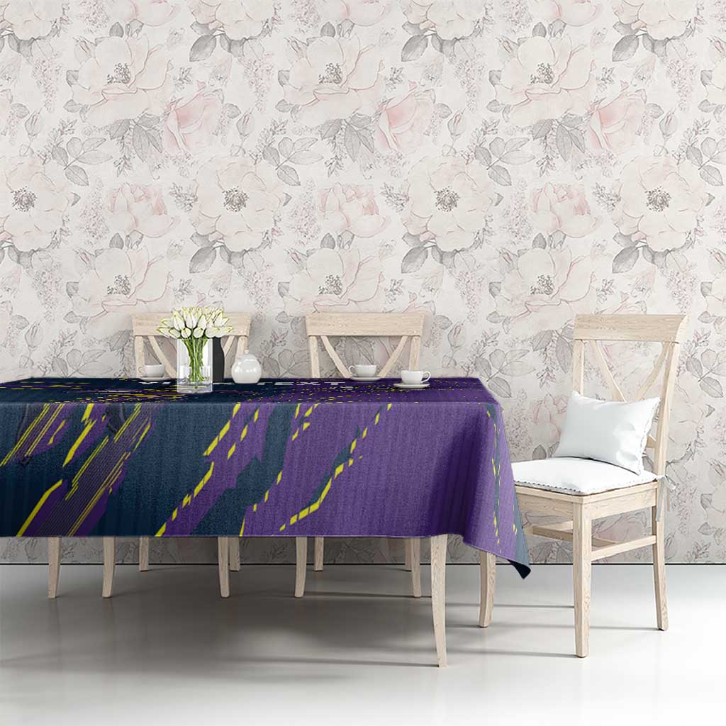 Personalized Melbourne Storm Tablecloth Dynamic Lightning Mascot Rugby Australia