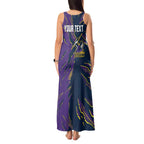 Personalized Melbourne Storm Tank Maxi Dress Dynamic Lightning Mascot Rugby Australia