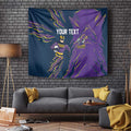 Personalized Melbourne Storm Tapestry Dynamic Lightning Mascot Rugby Australia