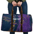 Personalized Melbourne Storm Travel Bag Dynamic Lightning Mascot Rugby Australia