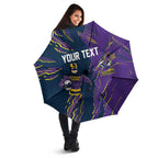 Personalized Melbourne Storm Umbrella Dynamic Lightning Mascot Rugby Australia