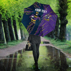 Personalized Melbourne Storm Umbrella Dynamic Lightning Mascot Rugby Australia