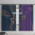 Personalized Melbourne Storm Window Curtain Dynamic Lightning Mascot Rugby Australia