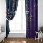 Personalized Melbourne Storm Window Curtain Dynamic Lightning Mascot Rugby Australia