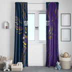 Personalized Melbourne Storm Window Curtain Dynamic Lightning Mascot Rugby Australia